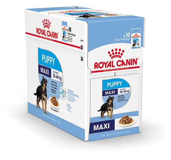 Gloed Laboratorium influenza Royal Canin hondenvoer Maxi Puppy 10 x 140 gr | Animal Center
