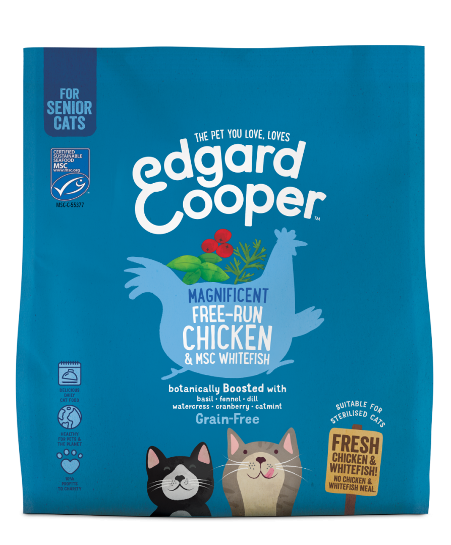 sponsor spectrum Menda City Edgard & Cooper kattenvoer Senior kip, MSC witvis 1,75 kg | Animal Center