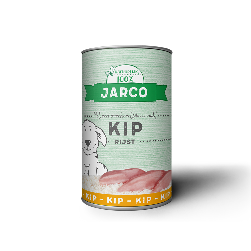 Dag opvoeder Lief Jarco hondenvoer kip/rijst blik 400 gr | Animal Center