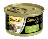GimCat kattenvoer ShinyCat in jelly kip met papaja 70 gr