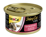 GimCat kattenvoer ShinyCat in jelly kip met krab 70 gr