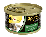 GimCat kattenvoer ShinyCat in Jelly kip met lam 70 gr