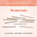 Antos Rawhide White Roll sticks <br>13 cm 7-8 mm 100 st