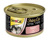 GimCat kattenvoer ShinyCat in jelly Kitten kip 70 gr