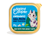 Edgard & Cooper kattenvoer Adult Organic Zalm & Kip Paté 85 gr