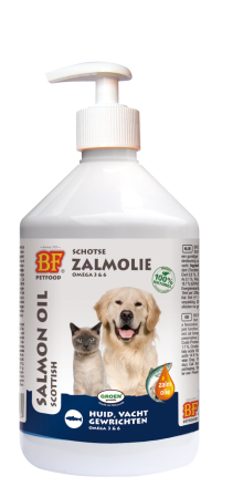 BF Petfood Zalmolie met doseerpomp 500 ml