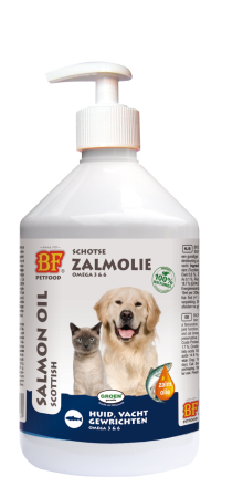 BF Petfood Zalmolie met doseerpomp 500 ml