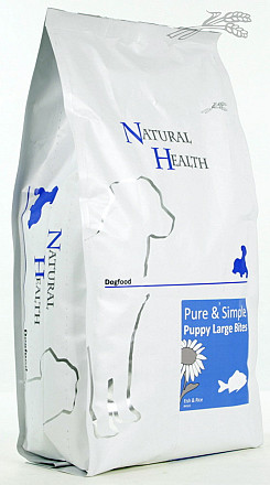Natural Health hondenvoer Puppy Fish & Rice Large Bite 2,5 kg
