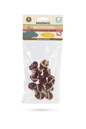 Beeztees Chew 'n Snack Duetto kip/kaas 6 cm