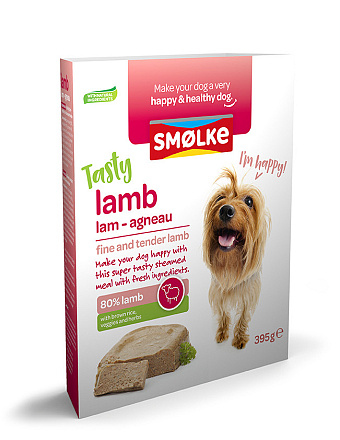 Smølke hondenvoer Vers Gestoomd Lam 395 gr