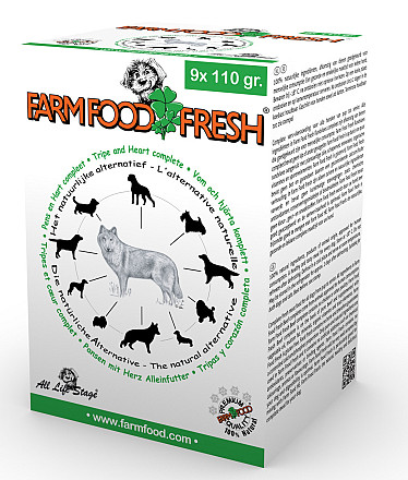 Farm Food Fresh hondenvoer pens & hart compleet 9 x 110 gr
