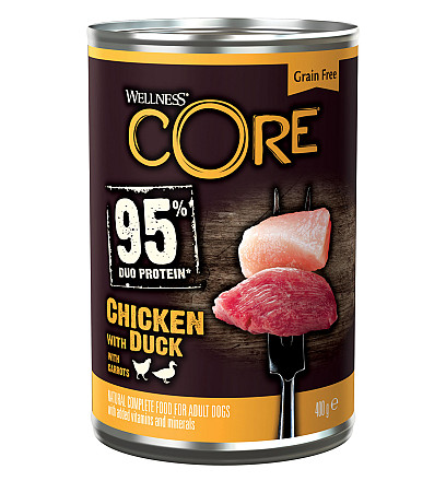 Wellness CORE hondenvoer 95% Chicken/duck 400 gr