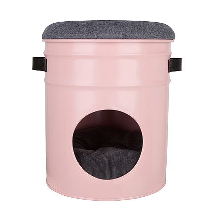 District 70 kattenhuis Bucket Mono pink