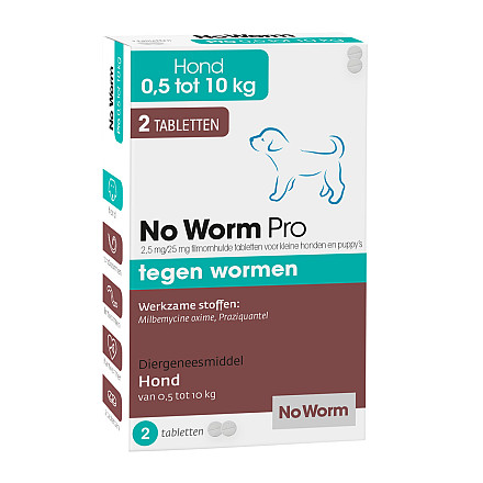 No Worm Pro Kleine Hond & Puppy <br>2 tabletten