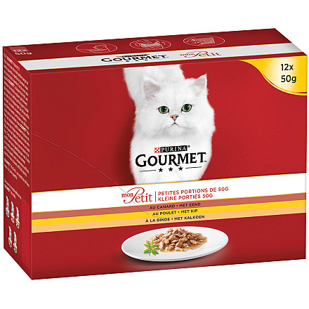 Gourmet kattenvoer Mon Petit Gevogelte <br>12 x 50 gr