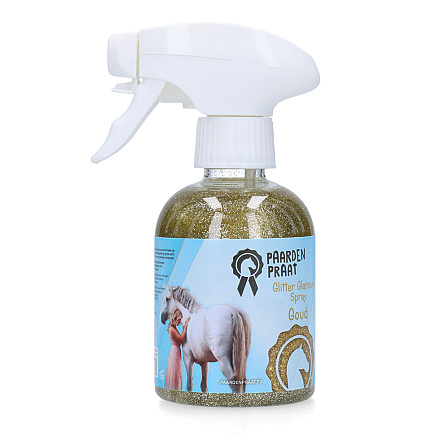 Paardenpraat Glitter Glamour Spray Goud 250 ml