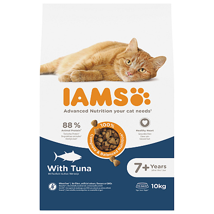 IAMS Kattenvoer Senior 7+ Tuna 10 kg