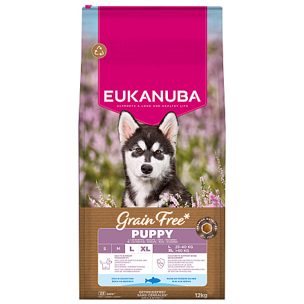 Eukanuba Hondenvoer Puppy L/XL Grain Free Ocean Fish 12 kg