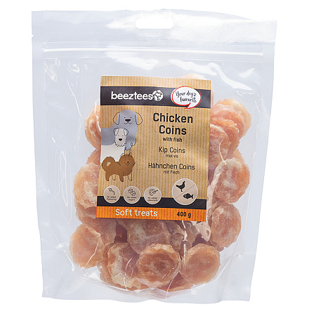 Beeztees Kip Coins met Vis 400 gr