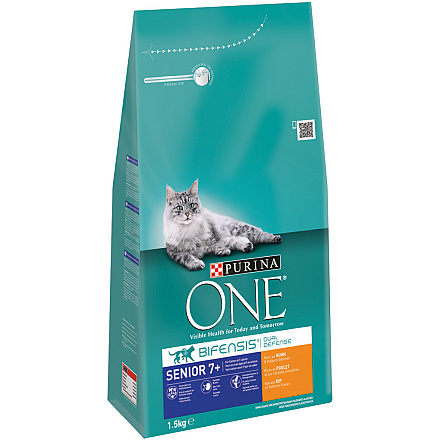 One kattenvoer Senior kip en volkoren granen 1,5 kg