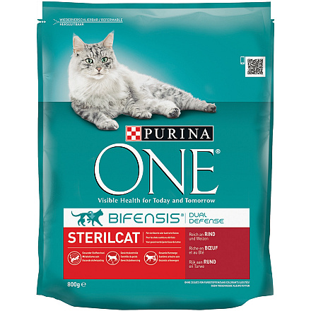 Purina One Kattenvoer Sterilcat rund en tarwe 800 gr