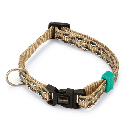 Beeztees Halsband <br>Eyes Beige