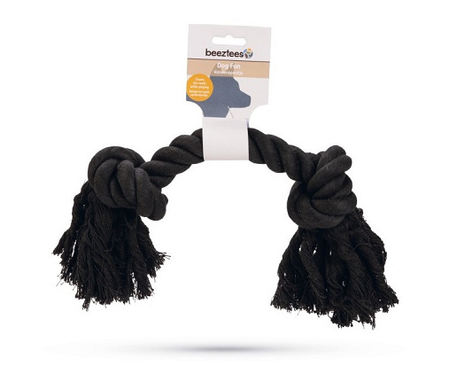 Beeztees Flossytoy 2 Knopen Zwart