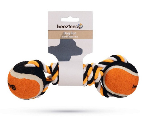 Beeztees Flossytoy met Tennisbal Jef Multi