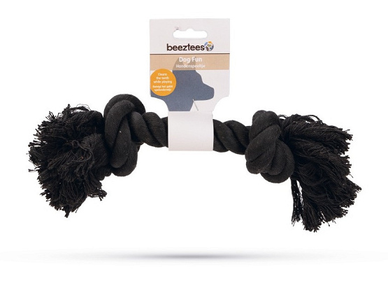 Beeztees Flossytoy 2 Knopen Zwart