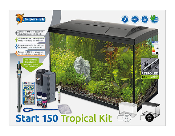 SuperFish Aquarium Start 150 Tropical Kit Zwart