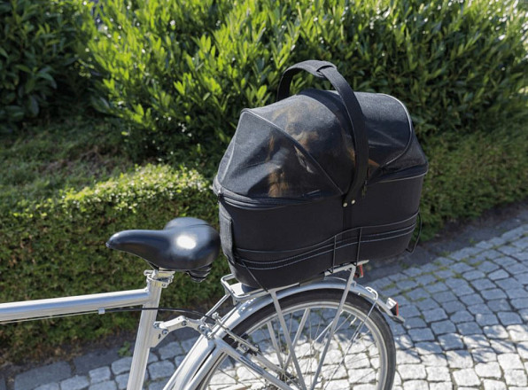 TRIXIE fietsmand Long brede bagagedrager <br>zwart