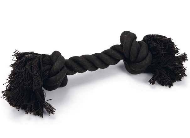 Beeztees Flossytoy 2 Knopen Zwart