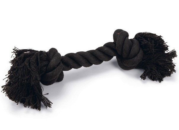 Beeztees Flossytoy 2 Knopen Zwart