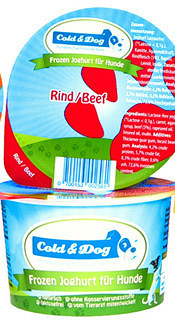Cold & Dog Frozen Yoghurt rund/wortel <br>90 ml
